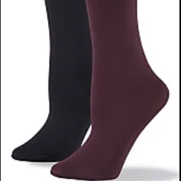No Nonsense Accessories - No Nonsense 2 Pack XL Opaque Tights Black/Port Royale